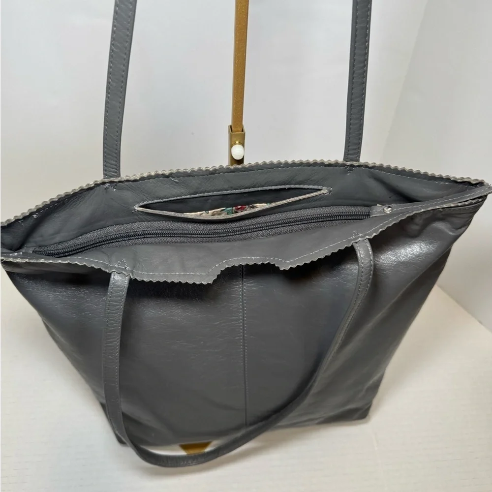 Latico grey glazed leather tote/purse